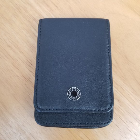 Coach Accessories Coach Business Card Holder Rare Black On Black